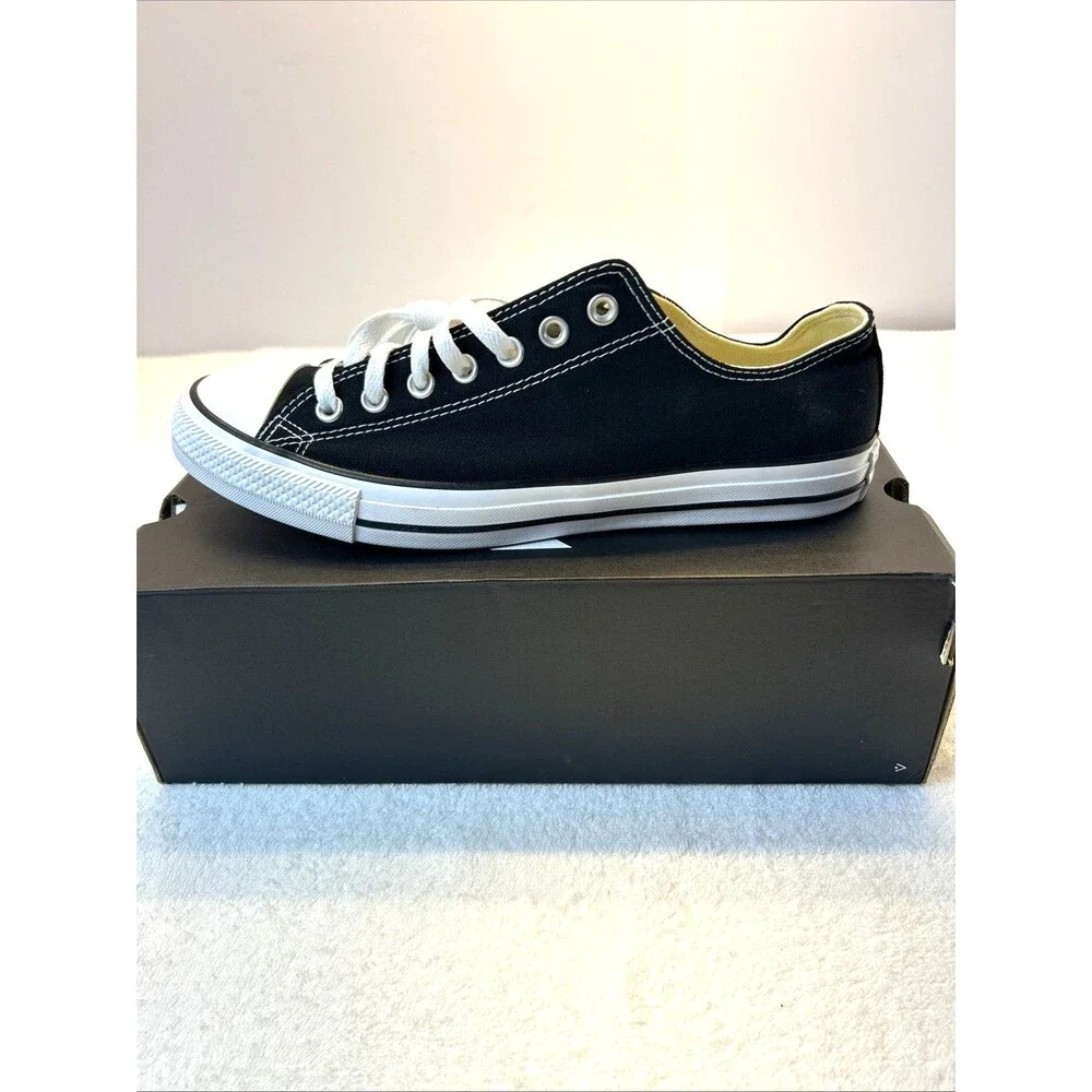 Converse Jack Purcell All Star Canvas Low Unisex Sneakers Black /White M 10 W 12